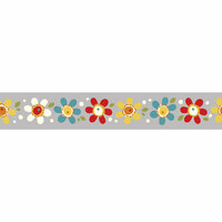 Carolee's Creations - Adornit - Wild Flower Collection - Ribbon - Daisy Pop - Gray