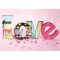 Carolee's Creations Adornit - Valentine's Love Collection - Wood Love Letters, CLEARANCE