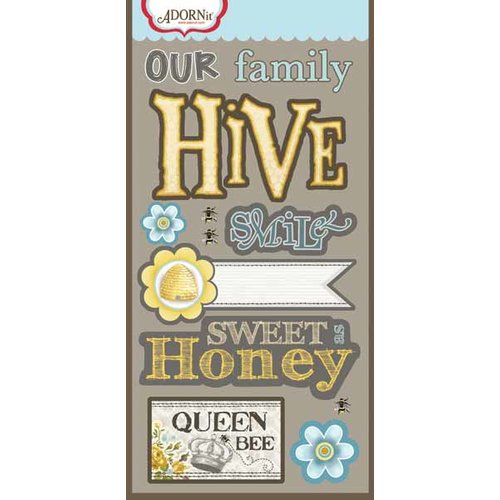 Carolee's Creations - Adornit - Bumble Collection - Die Cut Cardstock Shapes - Hive