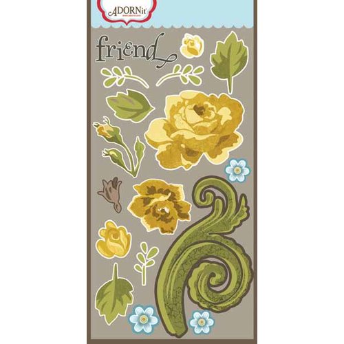 Carolee's Creations - Adornit - Bumble Collection - Die Cut Cardstock Shapes - Coming Up Roses