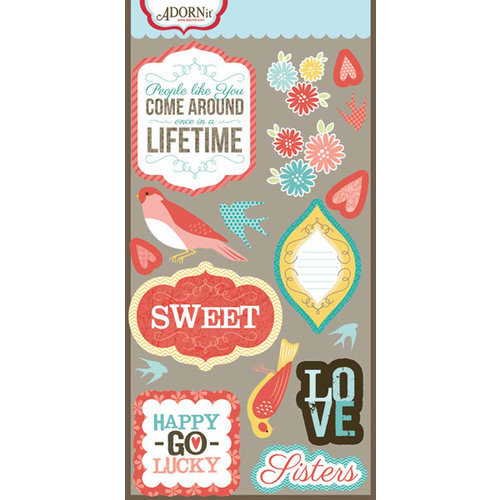 Carolee's Creations - Adornit - Home Tweet Home Collection - Die Cut Cardstock Shapes - Happy Go Lucky