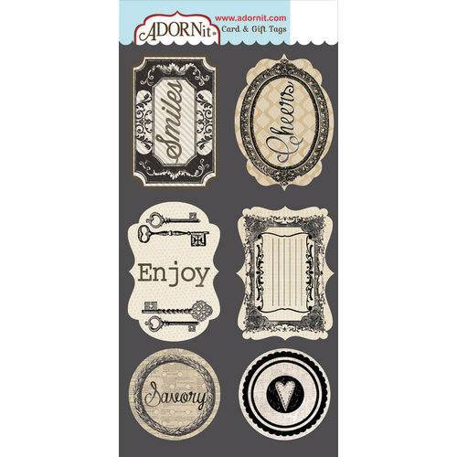 Carolee's Creations - Adornit - Farmhouse Collection - Die Cut Cardstock Shapes - Enjoy