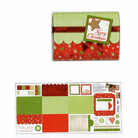 Carolee's Creations - Adornit - Holly Jolly Collection - Folding Cardstock Mini Album - Christmas Cheer, CLEARANCE