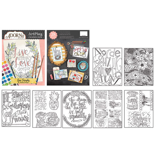 Carolee's Creations - AdornIt - Art Play Coloring Book - Live Simply