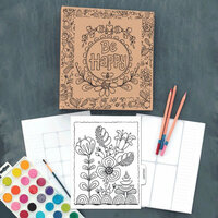 Carolee's Creations - Adornit - Documented Faith Collection - Art Play Planner - Be Happy - Undated