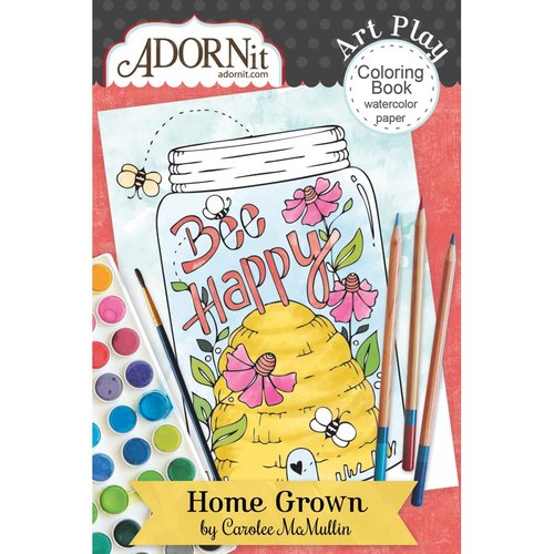 Carolee's Creations - AdornIt - Art Play Coloring Book - Mini - Home Grown