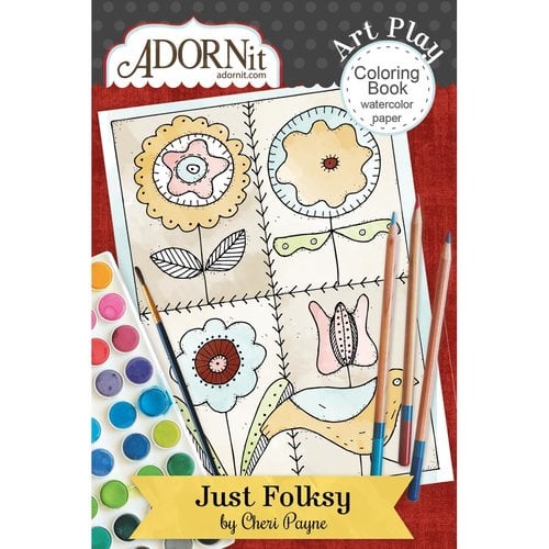Carolee's Creations - AdornIt - Art Play Coloring Book - Mini - Just Folksy