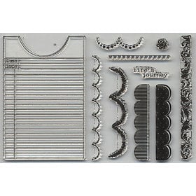 Carolee's Creations Adornit - Stick 'Em Stamps - Clear Acrylic Stamps - Scallop Border