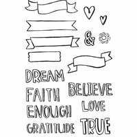 Carolee's Creations - Adornit - Documented Faith Collection - Clear Acrylic Stamps - Banner of Faith