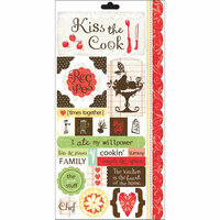 Carolee's Creations - Adornit - Aunt Mame Collection - Cardstock Stickers - Kiss the Cook