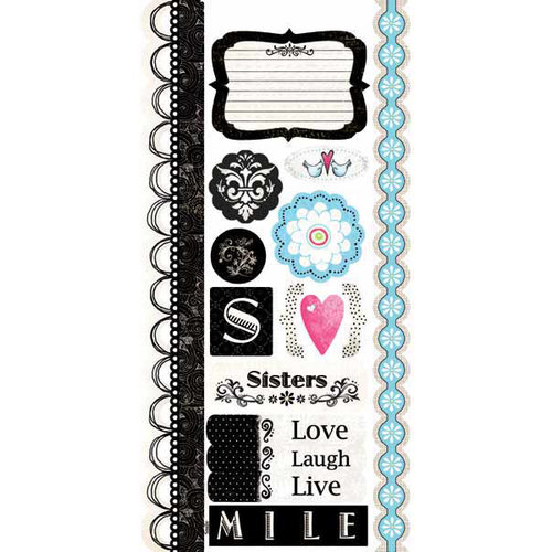 Carolee's Creations - Adornit - Nancy Jane Collection - Cardstock Stickers - Sisters Smile, CLEARANCE