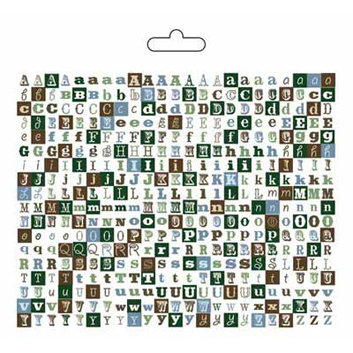 Carolee's Creations - Adornit - Camping Adventure Collection - Alphabet Cardstock Stickers - Rugged