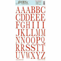 Carolee's Creations - Adornit - Clear Sticker Collection - Uppercase Basic - Red, CLEARANCE