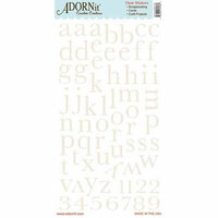 Carolee's Creations - Adornit - Clear Sticker Collection - Lowercase Basic - Tan, CLEARANCE