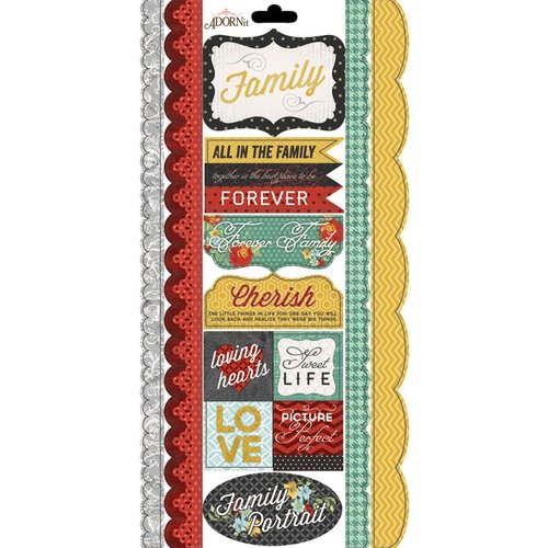 Carolee's Creations - Adornit - Forever Family Collection - Cardstock Stickers - Kindred Border