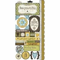 Carolee's Creations - Adornit - Bumble Collection - Cardstock Stickers - Sweet As Honey