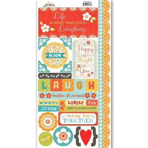 Carolee's Creations - Adornit - Crazy for Daisy Collection - Cardstock Stickers - Bloom Today