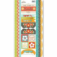 Carolee's Creations - Adornit - Crazy for Daisy Collection - Cardstock Stickers - Smile Today Border