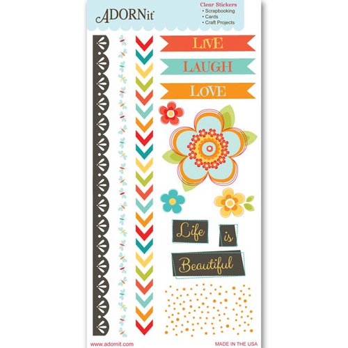 Carolee's Creations - Adornit - Crazy for Daisy Collection - Clear Stickers - Juicy Fruit