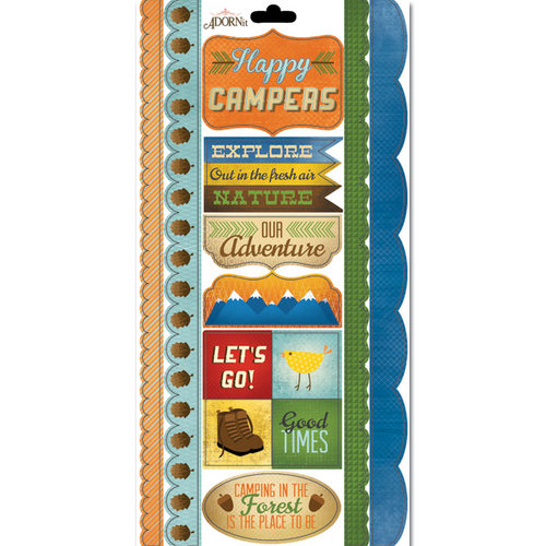 Carolee's Creations - Adornit - Happy Trails Collection - Cardstock Stickers - Happy Campers