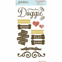 Carolee's Creations - Adornit - Hound Dog Collection - Clear Stickers - Woof