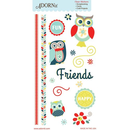 Carolee's Creations - Adornit - Nested Owl Mint Collection - Clear Stickers - Owl Mint