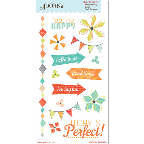 Carolee's Creations - Adornit - Kaleidoscope Collection - Clear Stickers - Feeling Happy