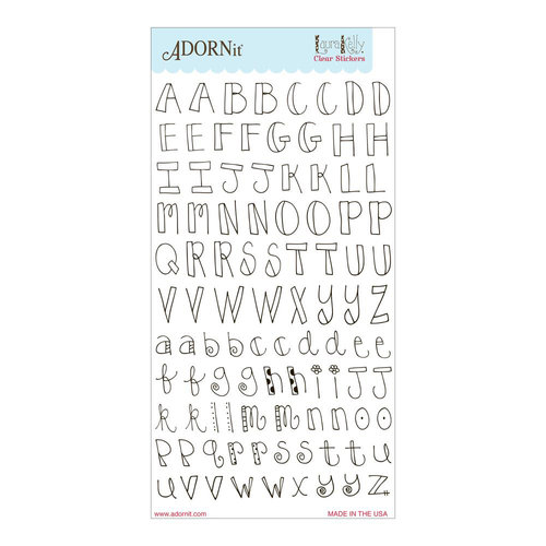 Carolee's Creations - AdornIt - Clear Stickers - Cutsie Alphabet