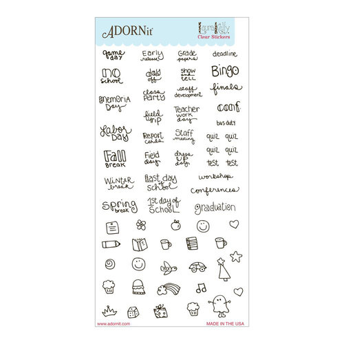 Carolee's Creations - AdornIt - Clear Stickers - School Schedule