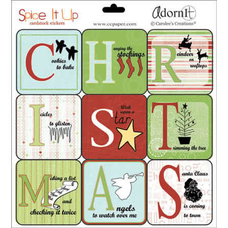 Carolee's Creations - Spice It Up Cardstock Stickers - Christmas Collection - Christmas