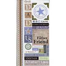 Carolee's Creations Adornit - Boys Are Fun Collection - Cardstock Stickers - Father, CLEARANCE