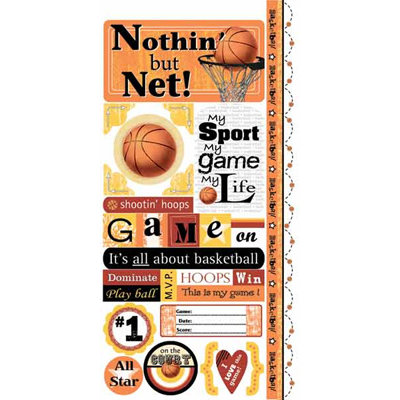 Carolee's Creations - Adornit - Basketball Collection - Cardstock Stickers - Basketball Attitude