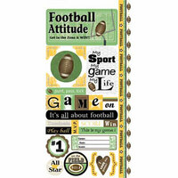 Carolee's Creations - Adornit - Football Collection - Cardstock Stickers - Football Attitude