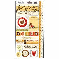 Carolee's Creations Adornit - Autumn Breeze Collection - Cardstock Stickers - Nuts In The Family, CLEARANCE