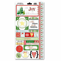 Carolee's Creations - Adornit - Home for the Holidays Collection - Christmas - Cardstock Stickers - Holly Jolly, CLEARANCE
