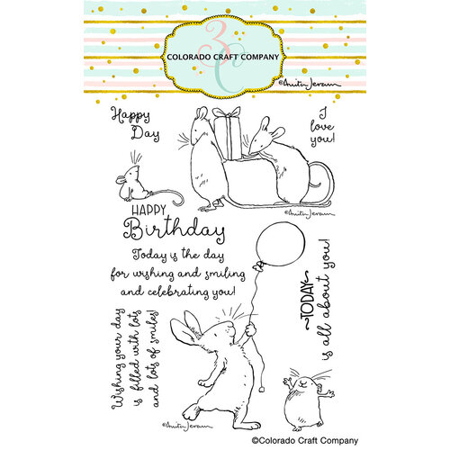 Colorado Craft Company - Clear Photopolymer Stamps - Birthday Wishing