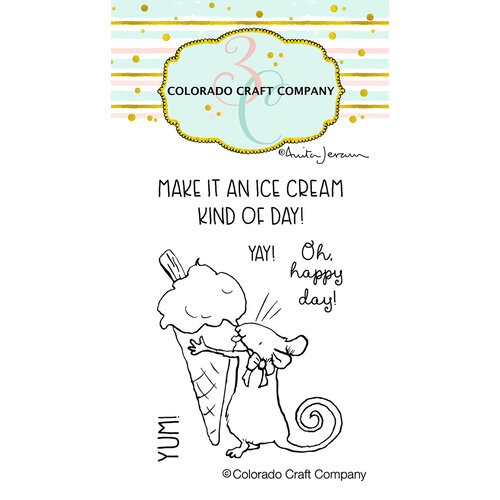 Colorado Craft Company - Clear Photopolymer Stamps - Mini - Ice Cream Day