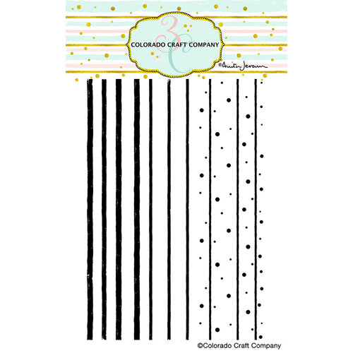 Colorado Craft Company - Clear Photopolymer Stamps - Stripes and Dots Background