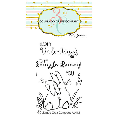 Colorado Craft Company - Clear Photopolymer Stamps - Mini - Snuggle Bunny
