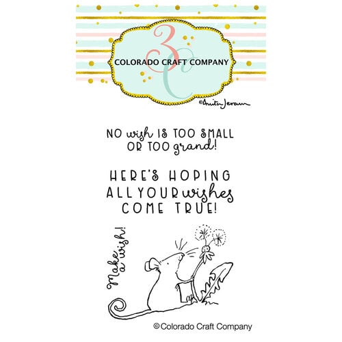 Colorado Craft Company - Clear Photopolymer Stamps - Mini - Make A Wish