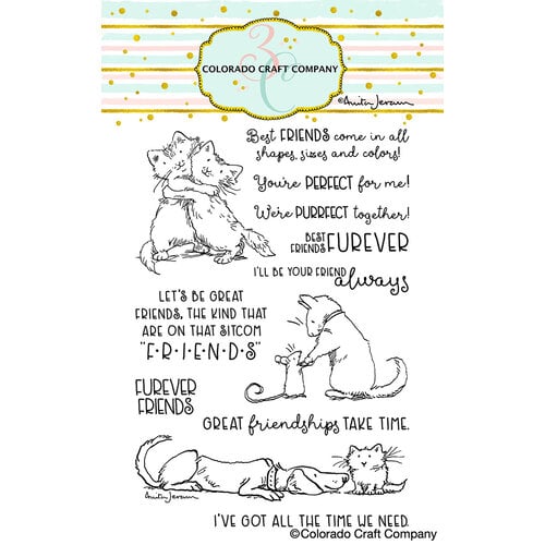 Colorado Craft Company - Clear Photopolymer Stamps - Furever Friends