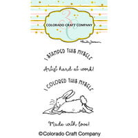 Colorado Craft Company - Clear Photopolymer Stamps - Back Card Bunny Mini