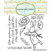 Colorado Craft Company - Garden Time Collection - Clear Photopolymer Stamps - Veg Out