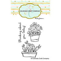 Colorado Craft Company - Garden Time Collection - Clear Photopolymer Stamps - Mini - Thinking About