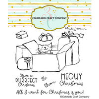 Colorado Craft Company - Christmas - Clear Photopolymer Stamps - Meowy Christmas