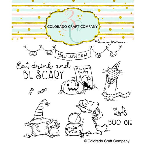 Colorado Craft Company - Clear Photopolymer Stamps - Halloween Party