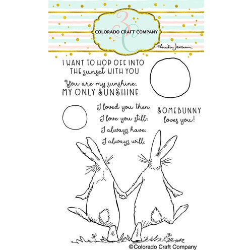 Colorado Craft Company - Clear Photopolymer Stamps - Sunset Rabbits