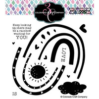 Colorado Craft Company - Big and Bold Collection - Clear Photopolymer Stamps - Build A Rainbow