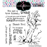 Colorado Craft Company - Big and Bold Collection - Clear Photopolymer Stamps - Zombie Friends