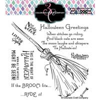 Colorado Craft Company - Big and Bold Collection - Halloween - Clear Photopolymer Stamps - Witch's Broom